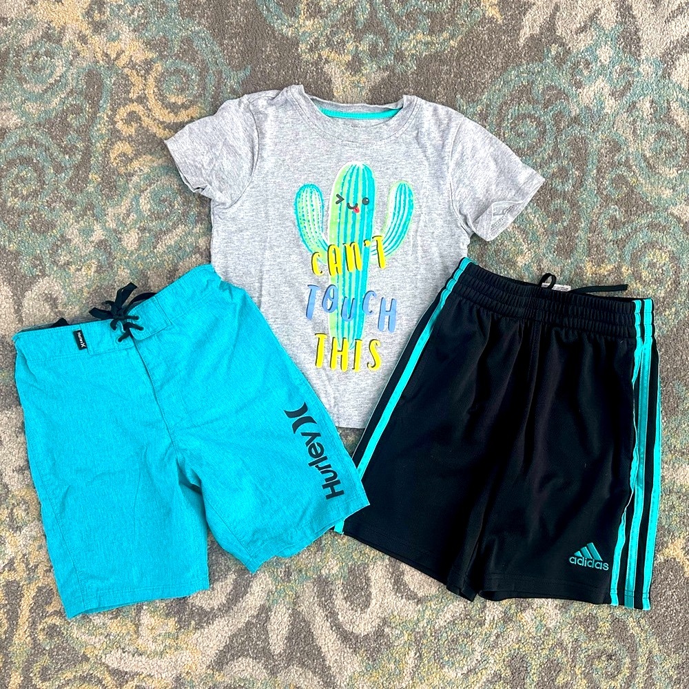 Hurley Gray and Turquoise Shorts